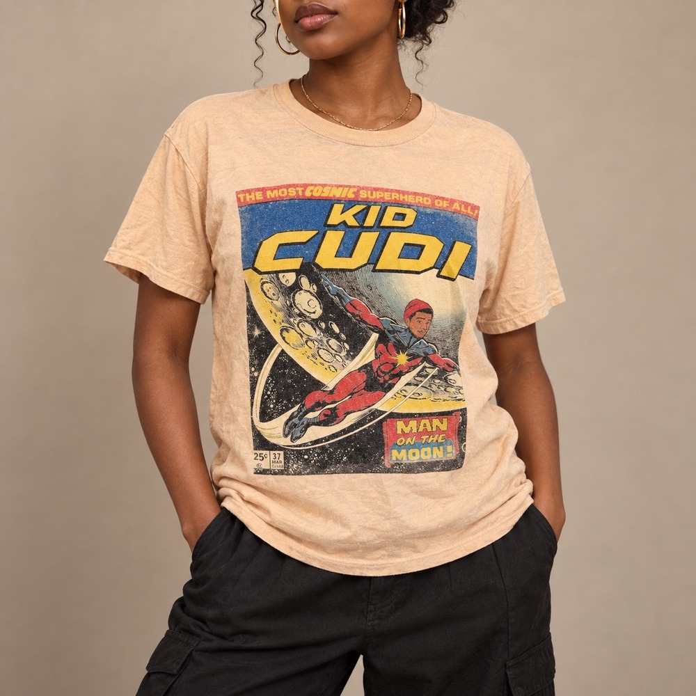 M 222 Kid Cudi Man on the Moon Comic Cover Graphic T Shirt Fifth Sun Cotton